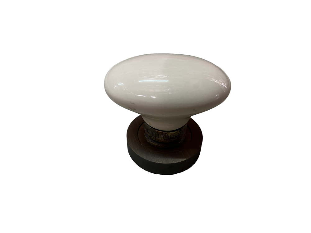 DOOR KNOB ROYAL ANTIQUE BRASS / PORCELAIN